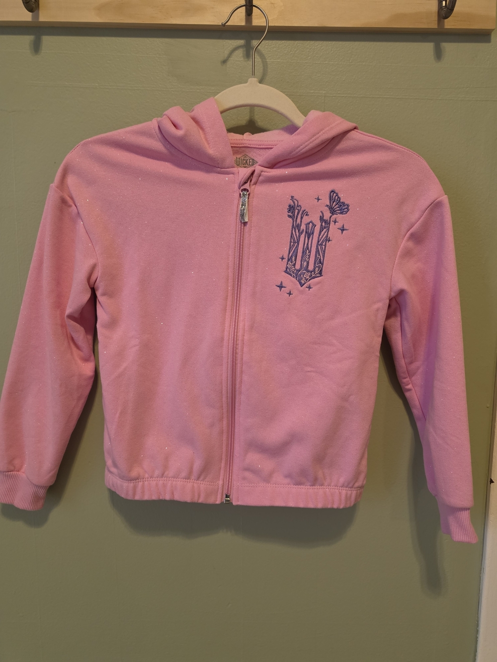 Carter's Wicked Pink Zip-Up Hoodie with Sparkle Graphic